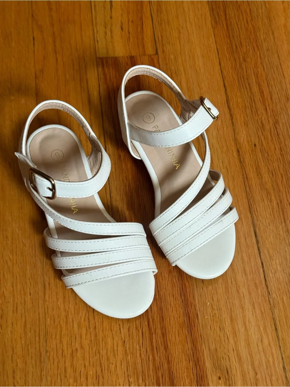 Pandaninjia toddler girl sandals low heel princess shoes